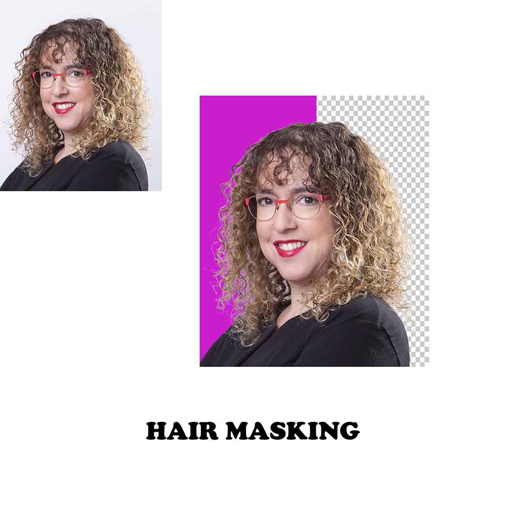 girl image hair masking background remove